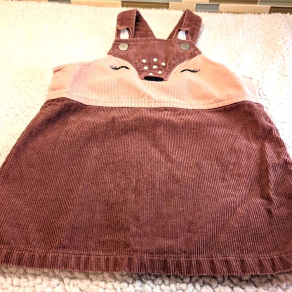 The Children's Place Deer Brown Corduroy Jumper 12-18M